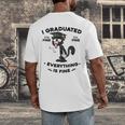 I Graduated Graduate Class 2025 Cat Graduation Men's Back Print T-Shirt