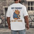 Grouchy Capybara Not Friendly Do Not Touch Introvert Premium Tri-Blend Men's Back Print T-Shirt Grouchy Capybara Not Friendly Do Not Touch Introvert Premium Tri-Blend Men's Back Print T-Shirt
