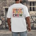 Grouchy Potato Crew Introvert Sarcasm Premium Tri-Blend Men's Back Print T-Shirt