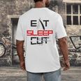 Haircutter Barber Eat Sleep Cut Barbering Graduation Men's Back Print T-Shirt