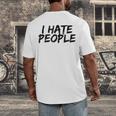 I Hate People Graffiti Introverts Meme Loner Men's Back Print T-Shirt I Hate People Graffiti Introverts Meme Loner Men's Back Print T-Shirt