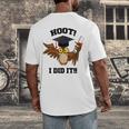 Hoot I Did It Grad Owl Holding Graduation Diploma Congrats Men's Back Print T-Shirt