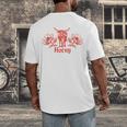 Horny Bull Romance Reader Shirt Spicy Books Bull Pun Men's Back Print T-Shirt