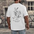 I'm Late I'm Late Rabbit From Alice Wonderland Book Men's Back Print T-Shirt