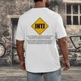 INTJ Warnings Architect Personality Type Introvert Men's Back Print T-Shirt INTJ Warnings Architect Personality Type Introvert Men's Back Print T-Shirt