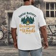 Introvert Camping Social Battery Recharging In The Woods Men's Back Print T-Shirt