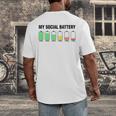 Introvert Cute My Social Battery Raglan Baseball Tee Men's Back Print T-Shirt
