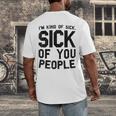 Introvert Men Women Sarcastic Saying Sick Of People Men's Back Print T-Shirt