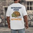 Introvert Mode Activated Low Social Battery Box Turtle Men's Back Print T-Shirt Introvert Mode Activated Low Social Battery Box Turtle Men's Back Print T-Shirt