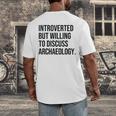 Introverted Archaeologist Archaeology Introvert Men's Back Print T-Shirt