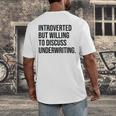 Introverted Underwriter Underwriting Introvert Men's Back Print T-Shirt Introverted Underwriter Underwriting Introvert Men's Back Print T-Shirt
