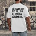 Introverted Volleyball Player Volleyball Introvert Men's Back Print T-Shirt