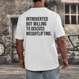 Introverted Weightlifter Gym Weightlifting Introvert Men's Back Print T-Shirt Introverted Weightlifter Gym Weightlifting Introvert Men's Back Print T-Shirt