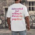 Introverted Willing To Discuss Papitese Introvert Men's Back Print T-Shirt Introverted Willing To Discuss Papitese Introvert Men's Back Print T-Shirt