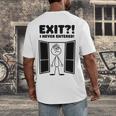Irony Sarcasm Introvert Dry Humor Cartoon Comic Geek Nerd Men's Back Print T-Shirt
