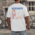 We Just Text Introvert For Quiet People Raglan Baseball Tee Men's Back Print T-Shirt We Just Text Introvert For Quiet People Raglan Baseball Tee Men's Back Print T-Shirt