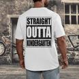 Kids Straight Outta Kindergarten Shirt Boy Girl Graduation Men's Back Print T-Shirt