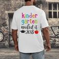 Kindergarten Nailed It 2018 Class Graduation T-Shirt Men's Back Print T-Shirt
