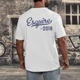 Lawyers Graduation Esquire Est 2018 Graduate Shirt Men's Back Print T-Shirt