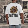 Licensed Masters Social Work Worker LMSW Graduation 2026 Men's Back Print T-Shirt
