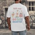 Little Miss 100 Days Smarter Cute Goose Reading Books Girls Men's Back Print T-Shirt