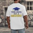 Masters Degree Proud Dad Graduation Shirt MBA Social Work Men's Back Print T-Shirt