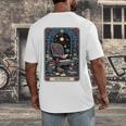 Mystical Library Book Reader The Introvert Tarot Card Men's Back Print T-Shirt Mystical Library Book Reader The Introvert Tarot Card Men's Back Print T-Shirt