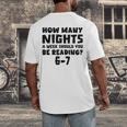 How Many Nights A Week Should You Be Reading 6-7 Book Lover Men's Back Print T-Shirt How Many Nights A Week Should You Be Reading 6-7 Book Lover Men's Back Print T-Shirt