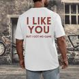 I Like You But Got No Game Introvert Minimalist Joke Men's Back Print T-Shirt I Like You But Got No Game Introvert Minimalist Joke Men's Back Print T-Shirt