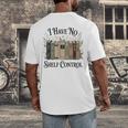 I Have No Shelf Control Book Lover Pun Reader Humor Men's Back Print T-Shirt