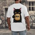 Nope Coffee Cat – Introvert Humor Monday Kitty Men's Back Print T-Shirt Nope Coffee Cat – Introvert Humor Monday Kitty Men's Back Print T-Shirt