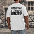 Nope Not Today Its Too Peopley Outside Introvert Lazy Men's Back Print T-Shirt Nope Not Today Its Too Peopley Outside Introvert Lazy Men's Back Print T-Shirt