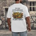 Not Anti Social Im Just A Turtle Sarcastic Introvert Humor Men's Back Print T-Shirt Not Anti Social Im Just A Turtle Sarcastic Introvert Humor Men's Back Print T-Shirt