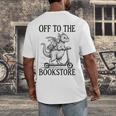Off To The Bookstore Reading Bookworm Men's Back Print T-Shirt