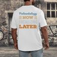 Paleontology Now Minimal Socializing Introvert Vintage Men's Back Print T-Shirt Paleontology Now Minimal Socializing Introvert Vintage Men's Back Print T-Shirt