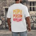 People Person Repellant Introvert Premium Men's Back Print T-Shirt People Person Repellant Introvert Premium Men's Back Print T-Shirt
