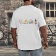 The Perfect Weekend Camping Essentials Wine Books Campfire Men's Back Print T-Shirt