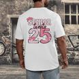 Pink Coquette Bow Senior 2025 Back To School Graduation Girl Men's Back Print T-Shirt