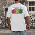 Powered By Books Bookworm Librarian Reading Men's Back Print T-Shirt