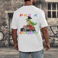 Pre k Graduation 2025 Pre-k Kindergarten Graduate Dinosaur Premium Tri-Blend Men's Back Print T-Shirt