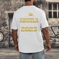 Proud Abuela Class Of 2023 PHD Graduate Doctorate Graduation Men's Back Print T-Shirt