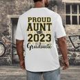 Proud Aunt Of A 2023 Graduate Family Matching Graduation Men's Back Print T-Shirt