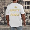 Proud Aunty Of 2023 Class MBA Graduate Family Graduation Men's Back Print T-Shirt