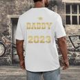 Proud Daddy Of Two 2023 Graduate Class 2023 Graduation Men's Back Print T-Shirt