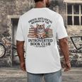 Proud Introverted Book Club Anti Social Reader Pet Cat Men's Back Print T-Shirt