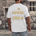 Proud Mom Of Two 2024 Graduate Class 2024 Graduation Family Premium Men's Back Print T-Shirt