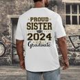Proud Sister Of A 2024 Graduate Senior Graduation Men's Back Print T-Shirt