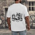 Raccoon Reading A Book Vintage Trash Reader Men's Back Print T-Shirt