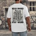 Read Books Stay Weird Book Lover Joke Introvert Reading Men's Back Print T-Shirt Read Books Stay Weird Book Lover Joke Introvert Reading Men's Back Print T-Shirt