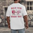 Read Your Heart Out Teacher Valentine Book Men's Back Print T-Shirt